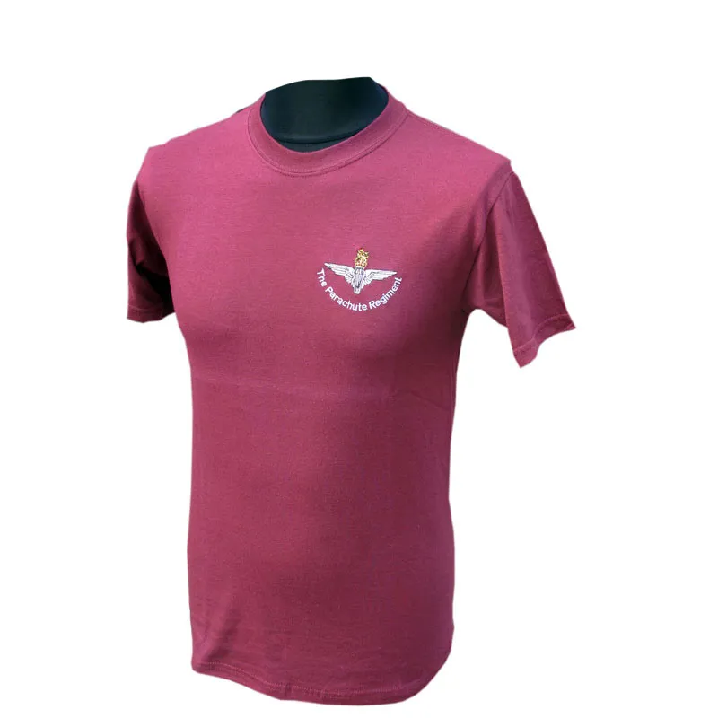 Parachute Regiment Kings Crown Maroon T Shirt