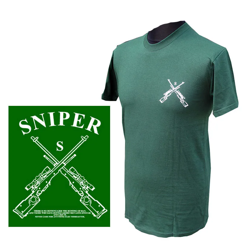 British Army Sniper Bottle Green T Shirt